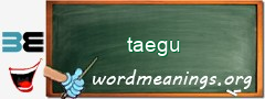 WordMeaning blackboard for taegu